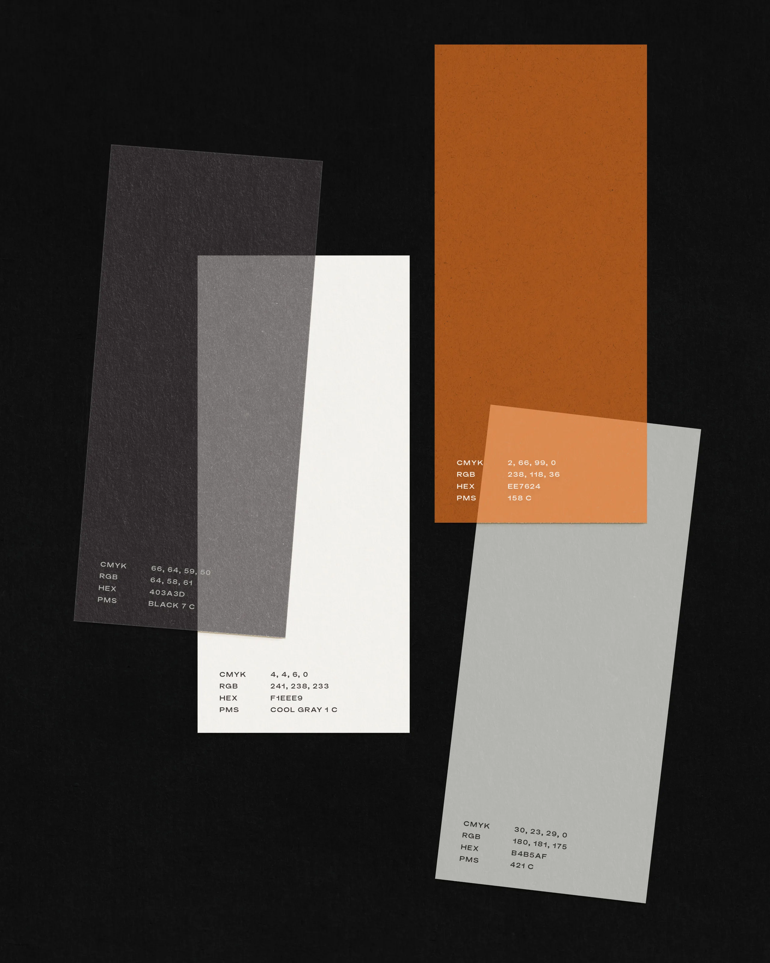 Close crop of printed Branch identity collateral